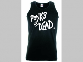 Punks not Dead čierne pánske tielko 100%bavlna Fruit of The Loom